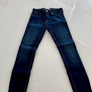 Zara Skinny Cropped Dark Denim Jeans EUC